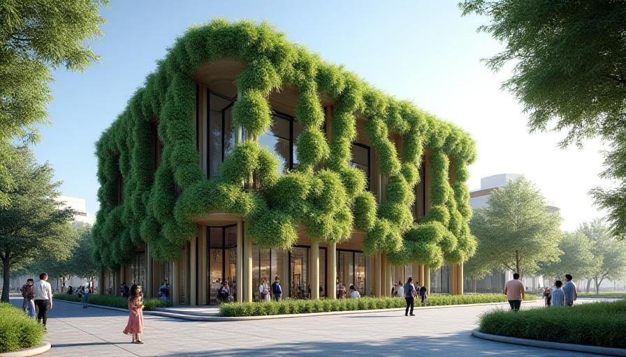 مبنى أخضر حديث في المنامة يعكس الاستدامة